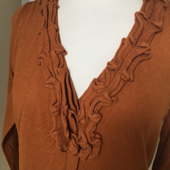 Talbots S rust cardigan wool blend - Picture 5 of 5